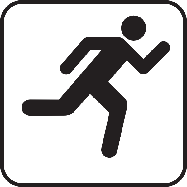 Person running away